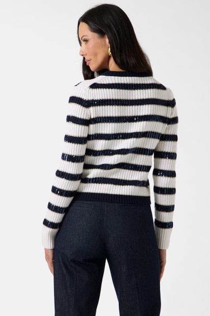 MARCIANO GUESS ビジュー&amp;スパンコール カーディガン GUESS ビジューニットカーディガン GUESS（ゲス） - QVC.jp