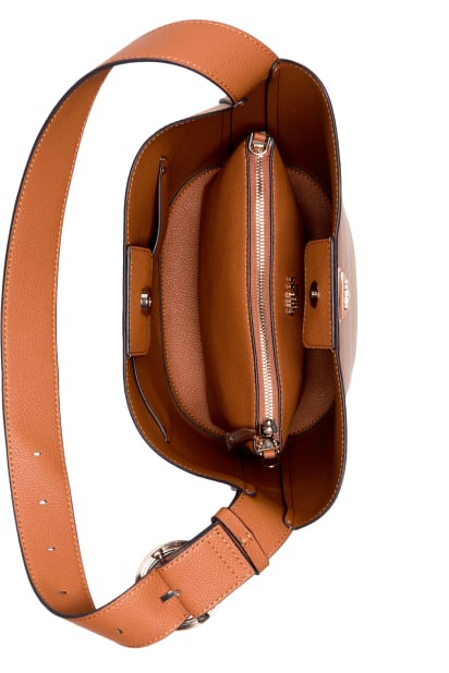 【ブラウン(COG)】GUESS ショルダーバッグ (W)RIANEE Drawstring Bucket GUESS - 【ブラウン(COG)】GUESS ショルダーバッグ (W)RIANEE