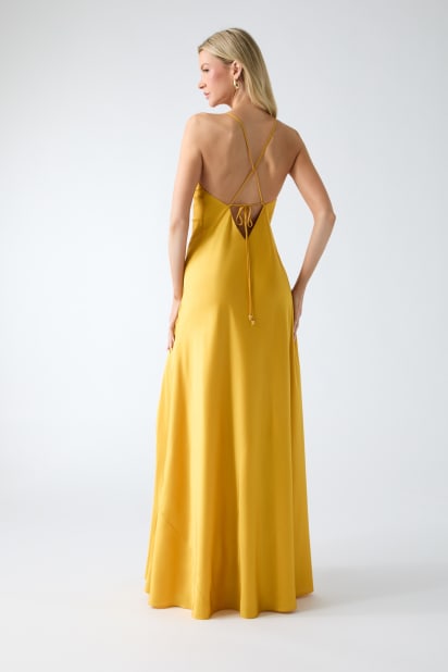 guess marciano gold dress Gia Twisted Lurex Dress