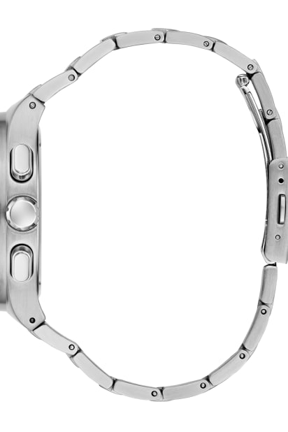 GUESS® Silver-Tone Square Multifunction Watch