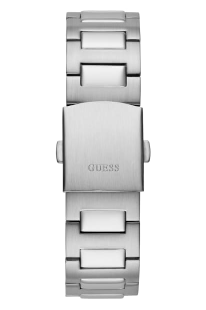 Gw ㉑ GUESS® Silver-Tone Square Multifunction Watch