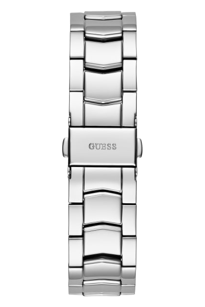 GUESS® Silver-Tone and Crystal Multifunction Watch