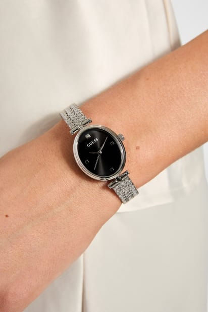 GUESS® Silver-Tone Analog Watch