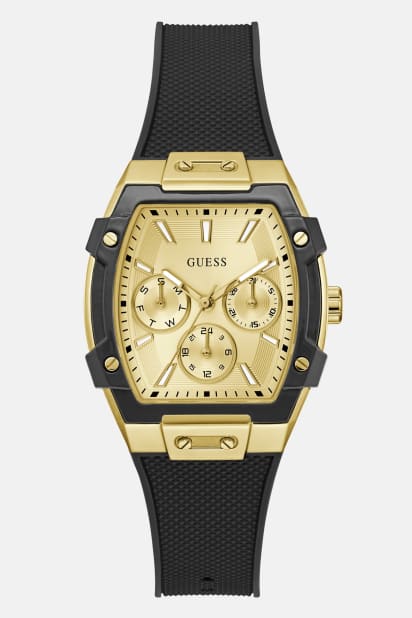 GUESS Orologio Multifunzione Quadrato Black-Tone - Bracciale In Acciaio Inox Nero, Cassa 42mm, Quadrante Multifunzione, Elegante E Sportivo - 6