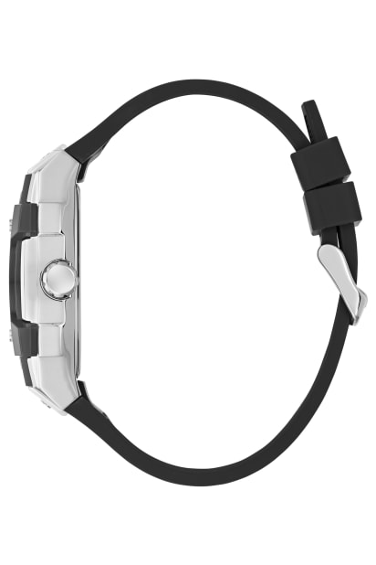 GUESS  ブラックレザー 時計 Amazon.com: Guess Men's 44mm Watch - Black Leather Strap, Dial