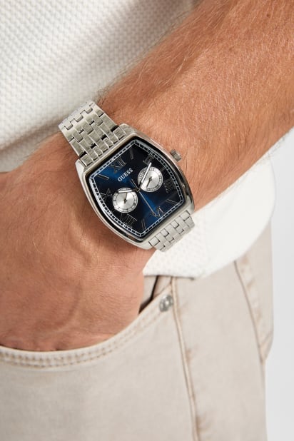GUESS® Silver-Tone Multifunction Watch