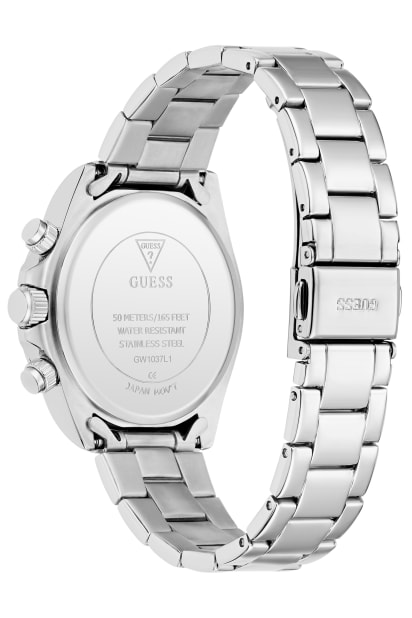 GUESS® Crystal Stainless Steel multi-function watch