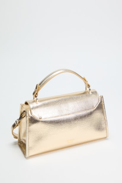 MARCIANO by GUESS® Iris Metallic Leather Top Handle Bag
