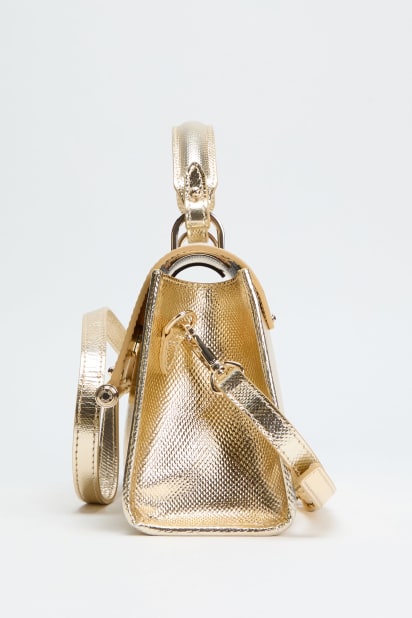 MARCIANO by GUESS® Iris Metallic Leather Top Handle Bag