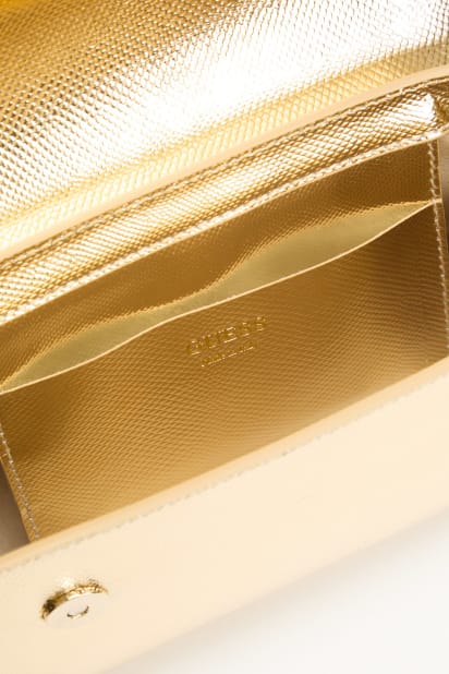 MARCIANO by GUESS® Iris Metallic Leather Top Handle Bag