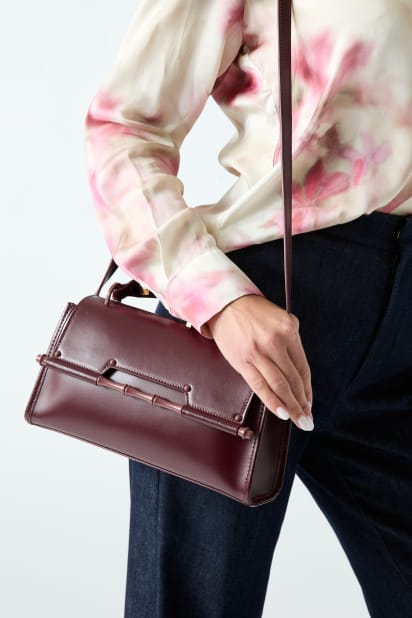 MARCIANO by GUESS® Iris Bamboo Leather Satchel
