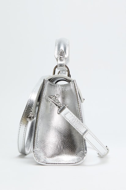 MARCIANO by GUESS® Iris Metallic Leather Top Handle Bag