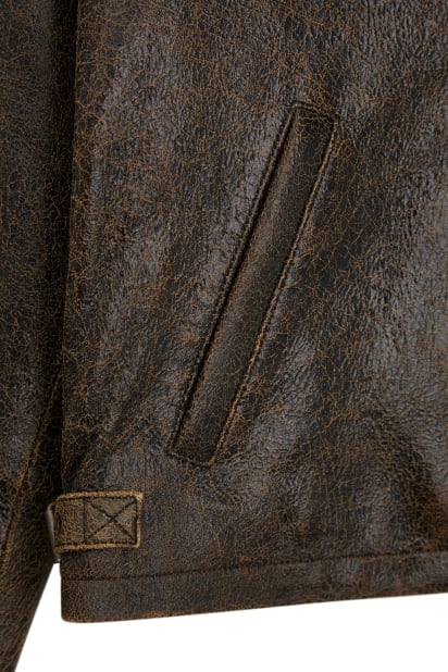GUESS® Cracked Leather Jacket