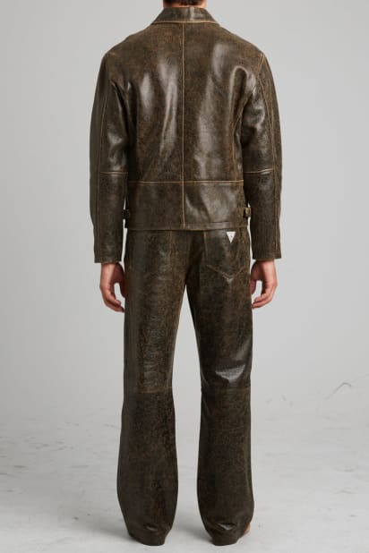 GUESS® Cracked Leather Jacket