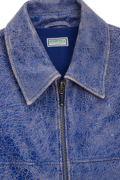 GUESS® Cracked Leather Jacket