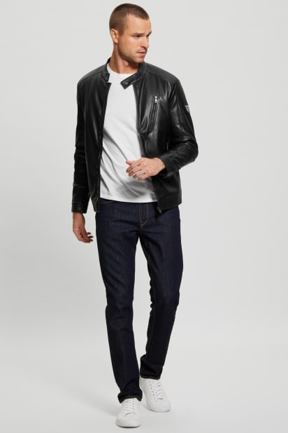 GUESS® Faux-Leather Biker Jacket