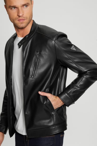 GUESS® Faux-Leather Biker Jacket