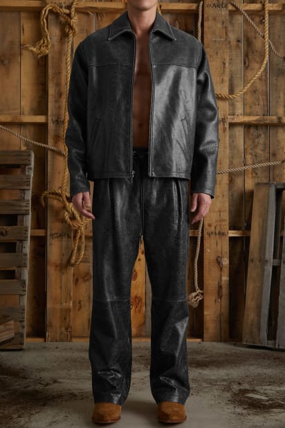 GUESS® crackle leather jacket