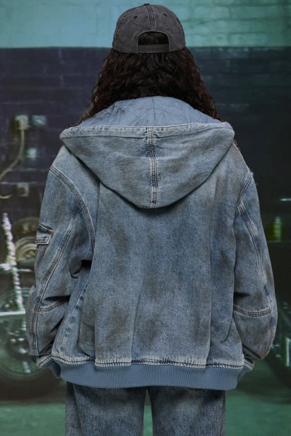 GUESS® HARDSTONE Denim Hooded Jacket