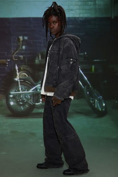 GUESS® HARDSTONE Denim Hooded Jacket