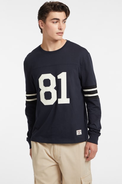 GUESS® Number 81 Striped Long-Sleeve Tee