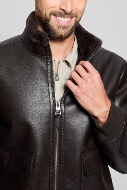 GUESS® Ryder Bonded Faux-Leather Jacket