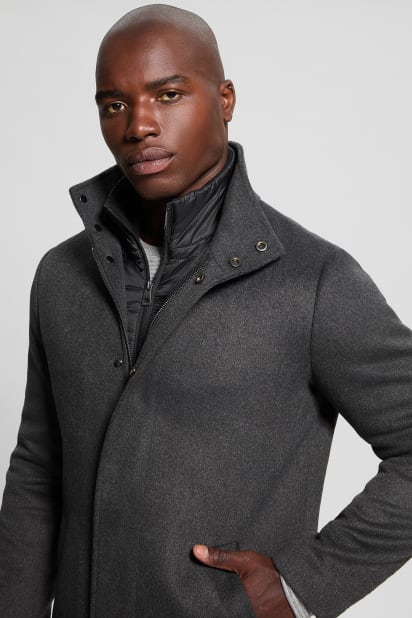 Urban Wool Zip Coat ／Na.e GUESS® Eco Wool-Blend Urban Coat