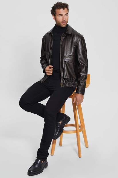 GUESS® Multipocketed Aviator Flight Jacket