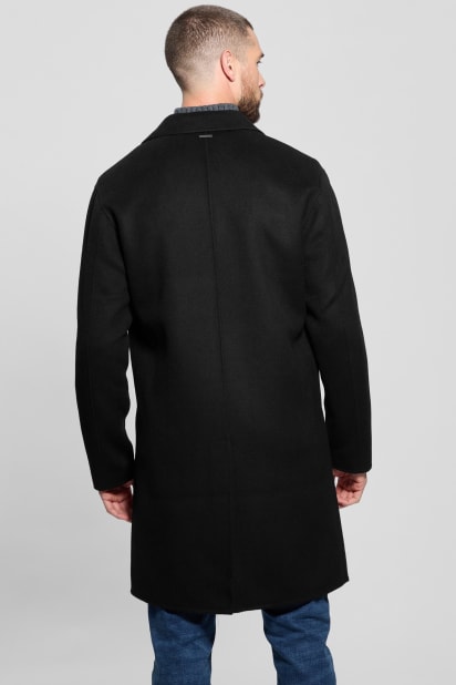 GUESS® Wool-Blend Double-Breasted Coat