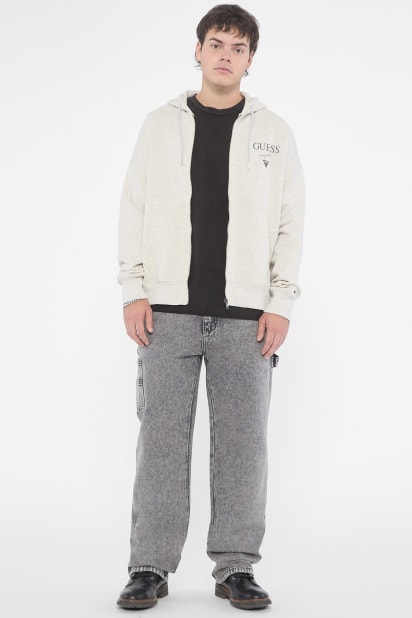 GUESS® GUESS Originals Stacked Zip-Up Hoodie