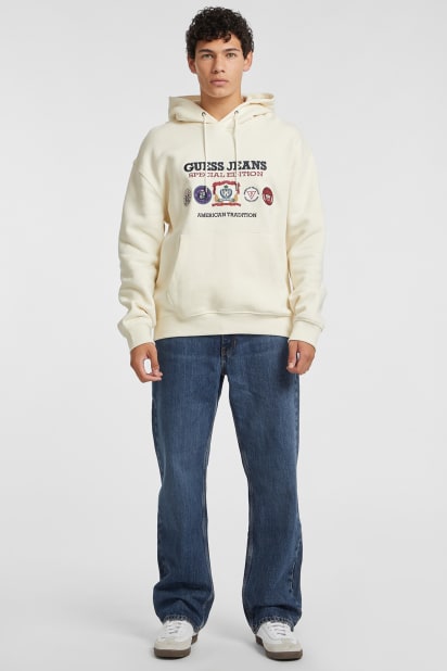 【ホワイト(H016)】GUESS JEANS パーカー (M)Hood Reg Classic Sweat GUESS JEANS Hood Reg Classic Sweat パーカー | GUESS(ゲス) JAPAN