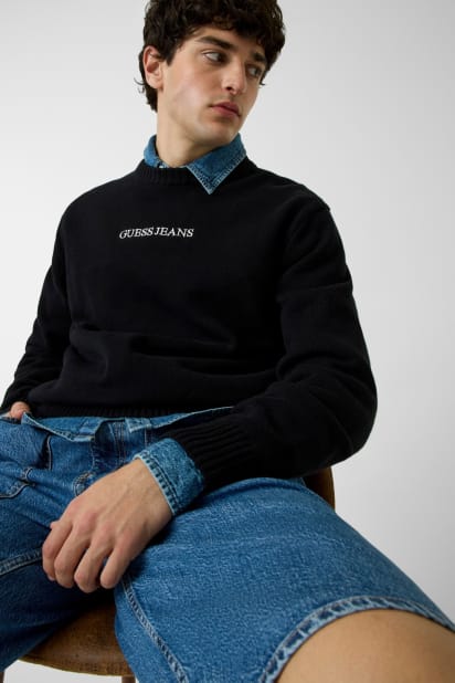 GUESS® Embroidered Logo Sweater