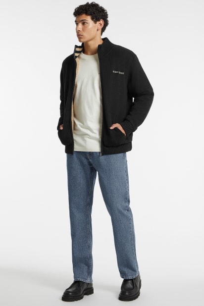 GUESS® Wool-Blend Logo Zip-Up Sweater