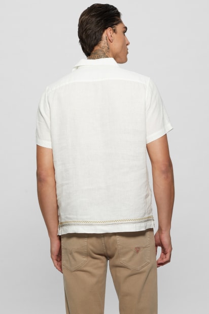 GUESS® Eco Embroidered Island Linen Shirt