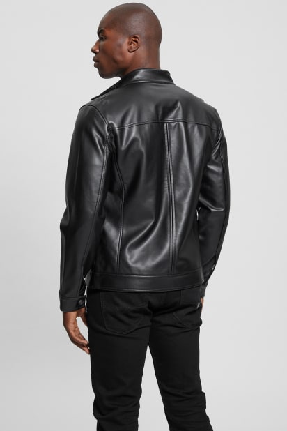 GUESS® Faux-Leather Biker Jacket