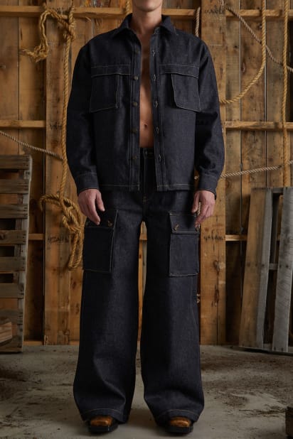 GUESS® raw denim combat pants