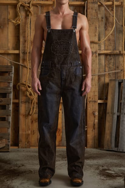 GUESS オーバーオール GUESS® flocked denim overalls