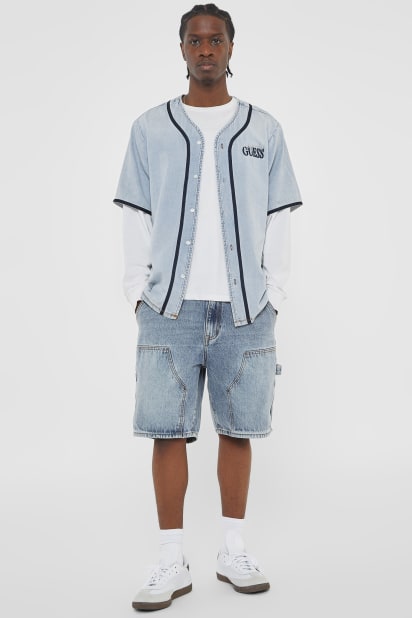 GUESS® GUESS Originals Denim Baseball Shirt
