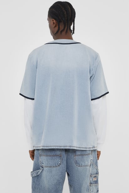 GUESS® GUESS Originals Denim Baseball Shirt