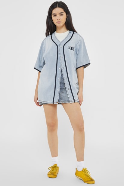 GUESS® GUESS Originals Denim Baseball Shirt
