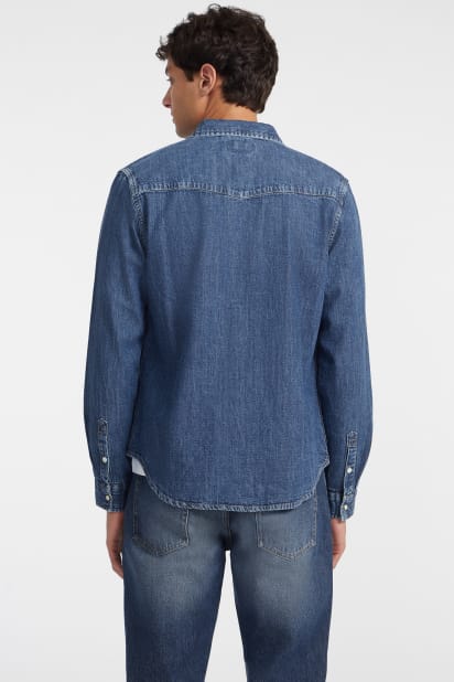 GUESS® Slim Long-Sleeve Denim Shirt