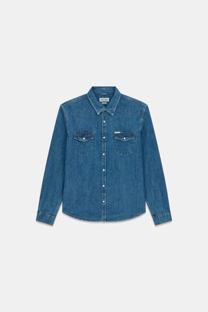 GUESS® Slim Long-Sleeve Denim Shirt