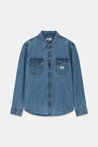 GUESS® Classic Long-Sleeve Denim Shirt