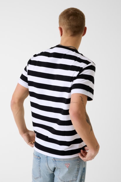 GUESS® Striped Logo Tee