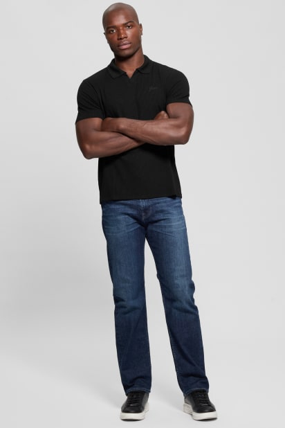 GUESS® Ryker Rib Knit Polo