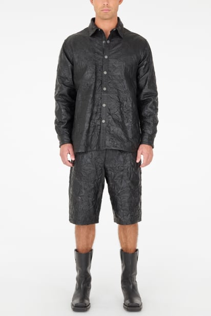 GUESS® crinkle leather shirt
