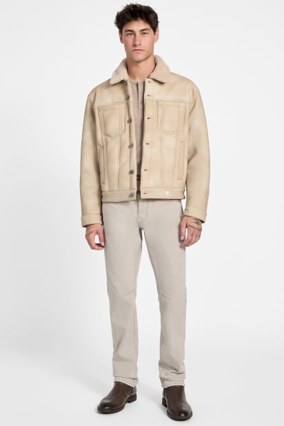 GUESS® Andy Faux-Suede and Sherpa Trucker Jacket