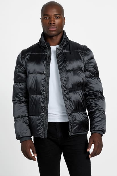 【ダークネイビー(G7V2)】GUESS ボンバー アウター(M)URBAN Satin Bomber Urban Satin Bomber – GUESS Philippines