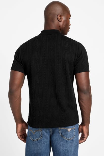 GUESS® Olin Textured Knit Polo