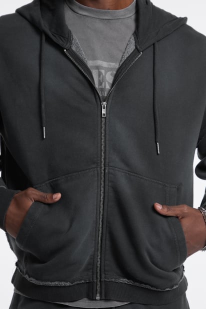 【ブラック(JTMU)】GUESS Originals パーカー (M)Boxy Zip-Up Hoodie GUESS® GUESS Originals Boxy Zip-Up Hoodie